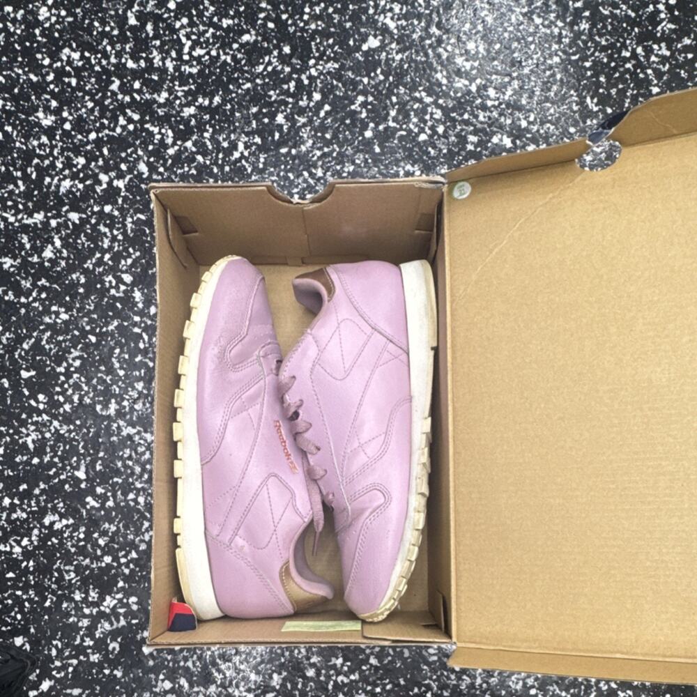 Reebok Purple Low Top Lace-Up Athletic Sneakers Rubber Outsole Unisex Adults